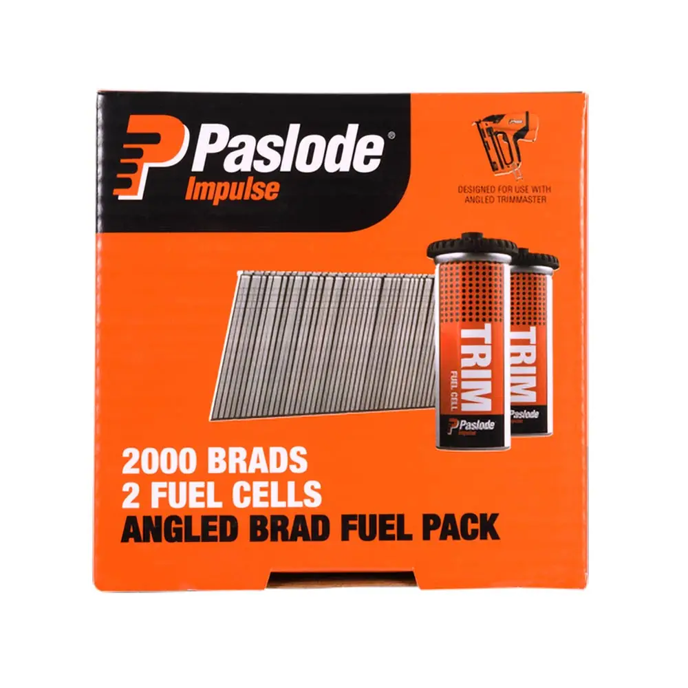 PASLODE 38mm Brad Nails & 2 Fuel Cells - 2000 Pack B20738