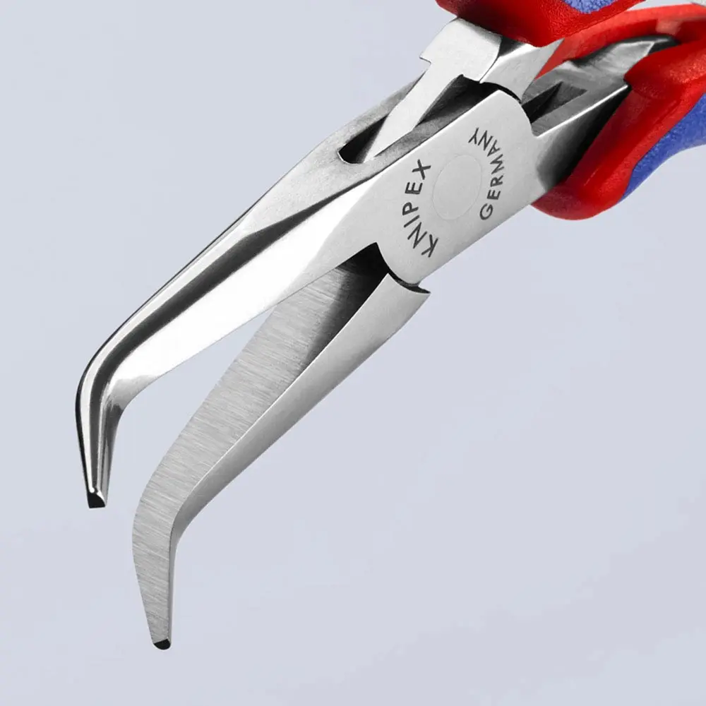 KNIPEX 145mm 45deg Bent Nose Comfort Handle Electronic Plier 3582145SB