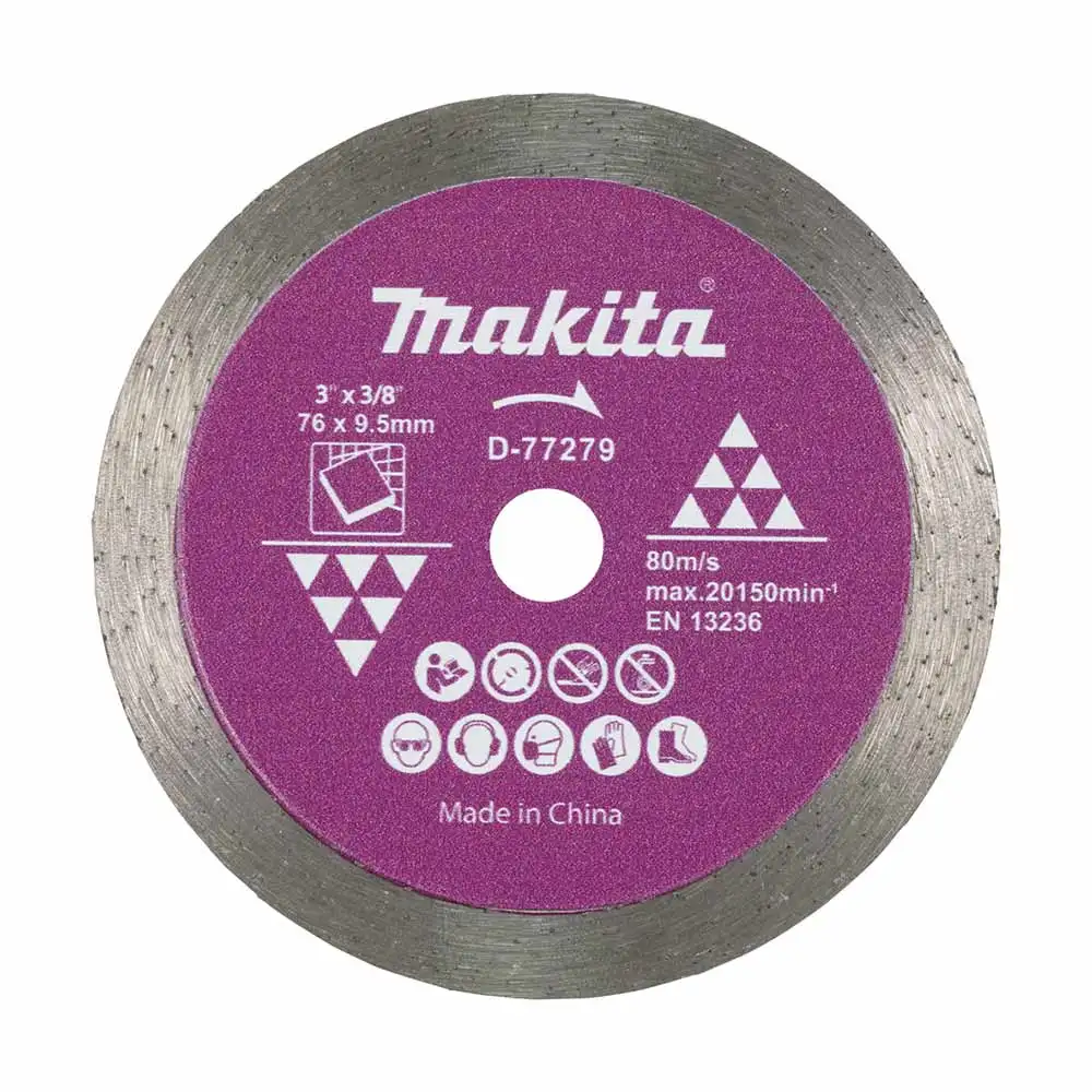 MAKITA 76mm x 3/8 Continuous Rim Diamond Blade DMC300 D-77279