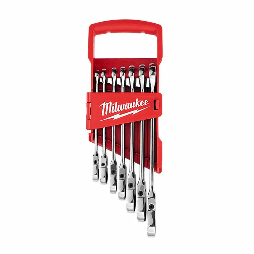 MILWAUKEE Flex Head Combination Wrenches 7 Pieces 48229429