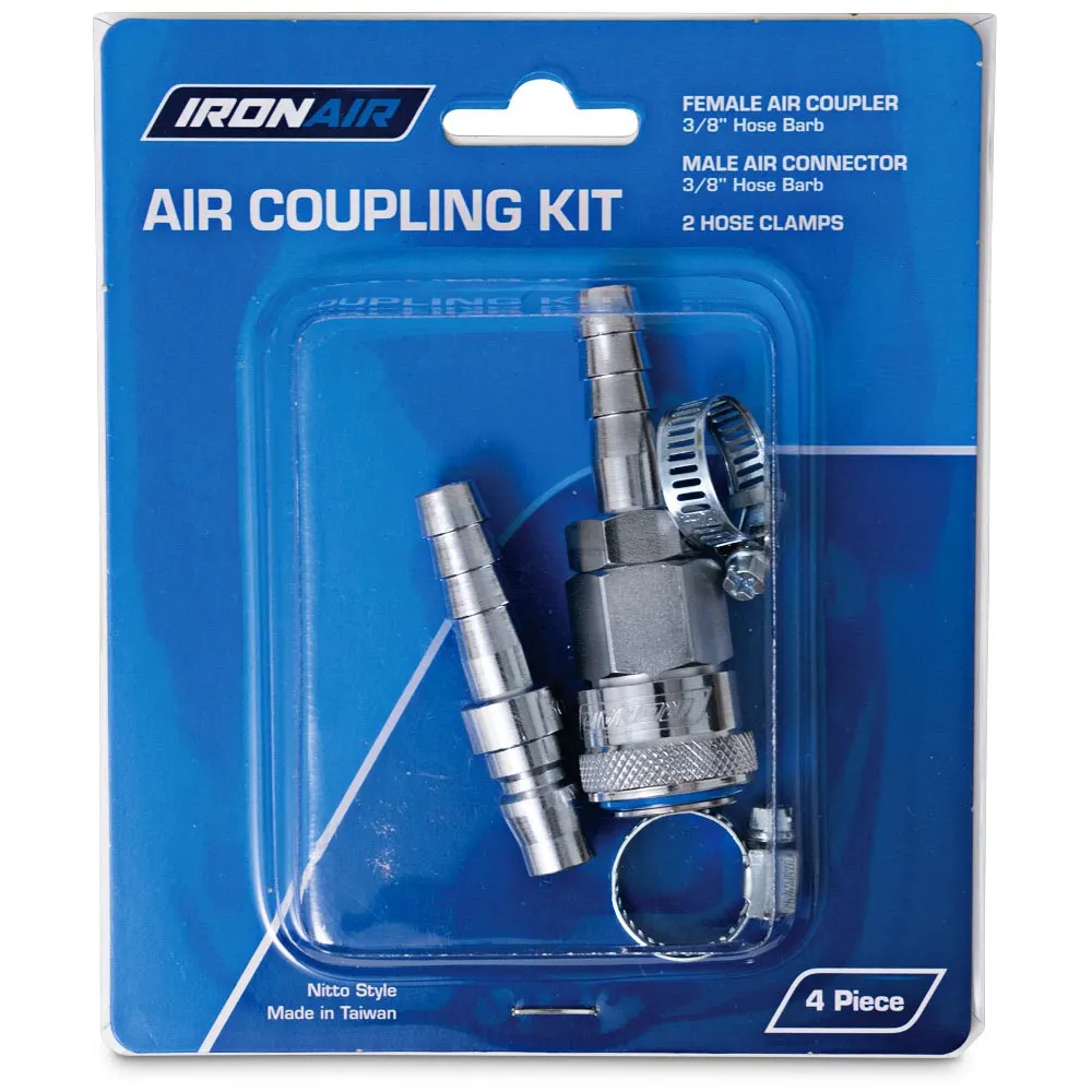 IRONAIR ONE TOUCH 3/8inch Nitto Style Air Coupler Kit 4pc SA4417S2
