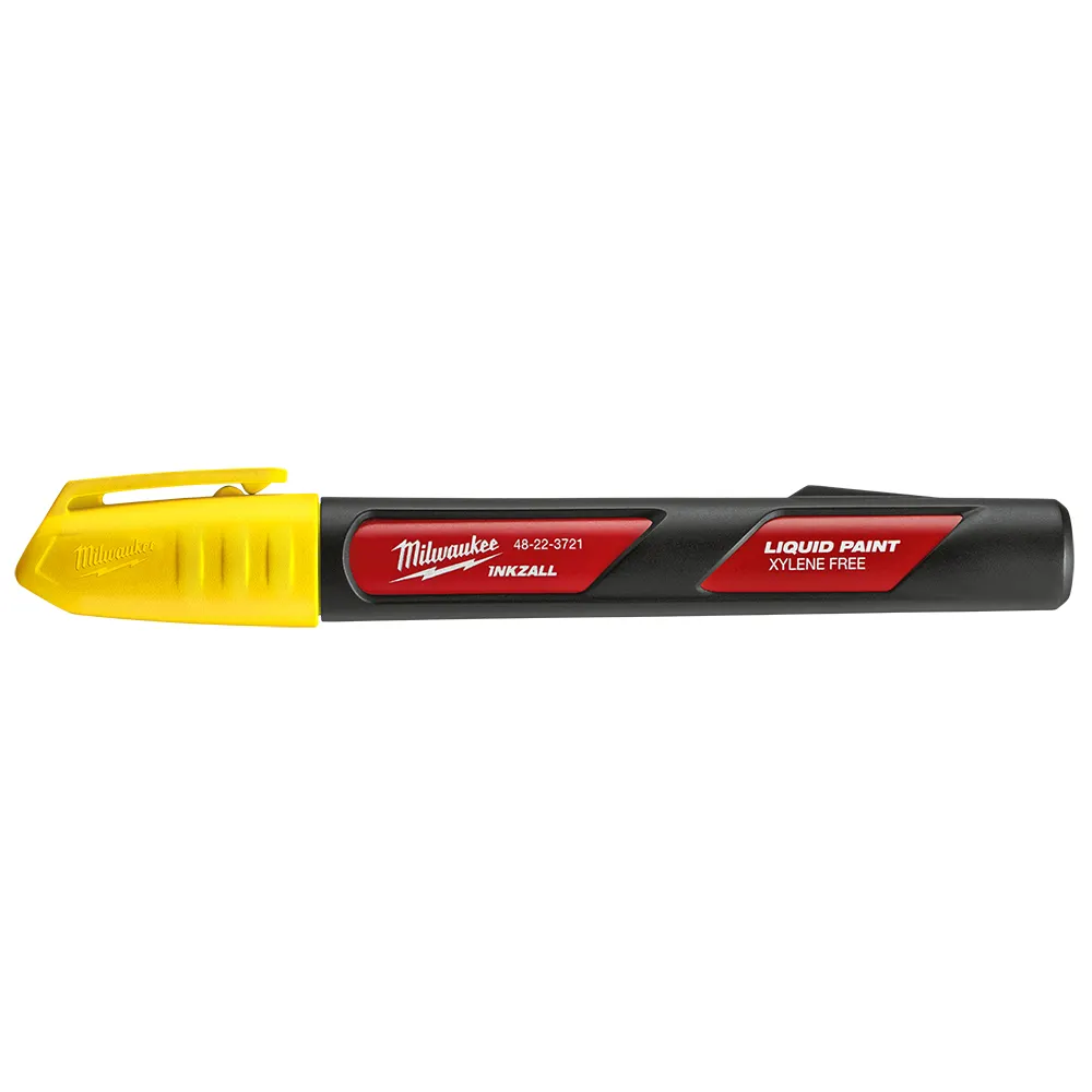 MILWAUKEE INKZALL Liquid Permanent Marker - Yellow 48223721