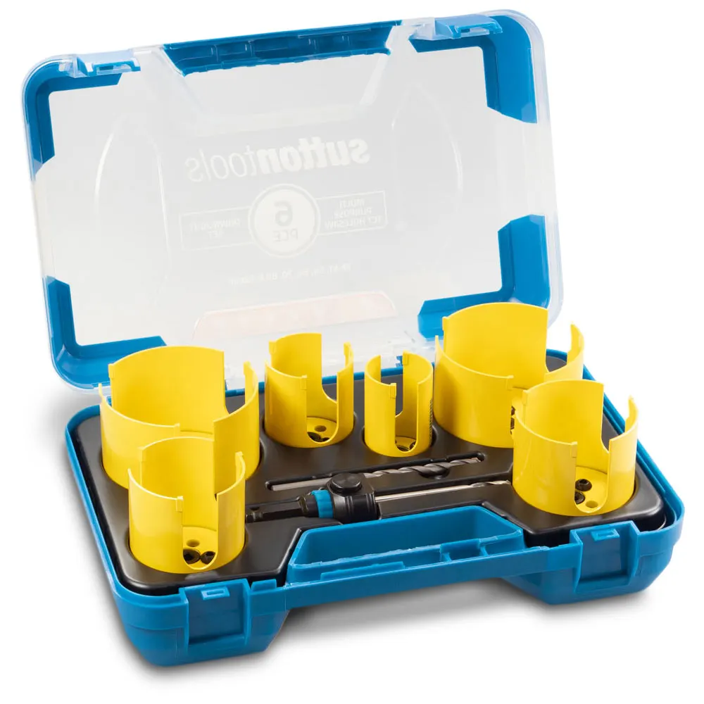 SUTTON 41-92mm TCT Multi-Purpose Holesaw Set for Downlight Installation - 6 Piece