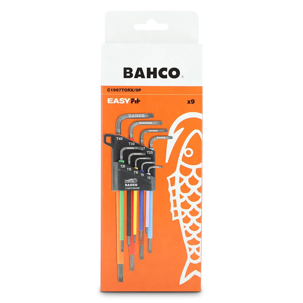 BAHCO Torx Coloured L-Key Set - 9 Piece C1997TORX/9P
