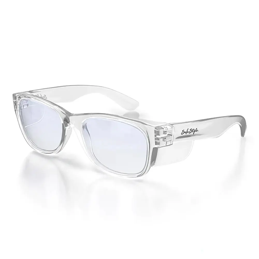 SAFESTYLE Classics Clear Frame Blue Light Blocking UV400 Lens Safety Glasses CCB100