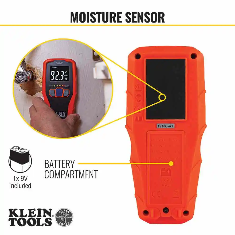 KLEIN Up to 19mm Pinless Moisture Meter A-ET140