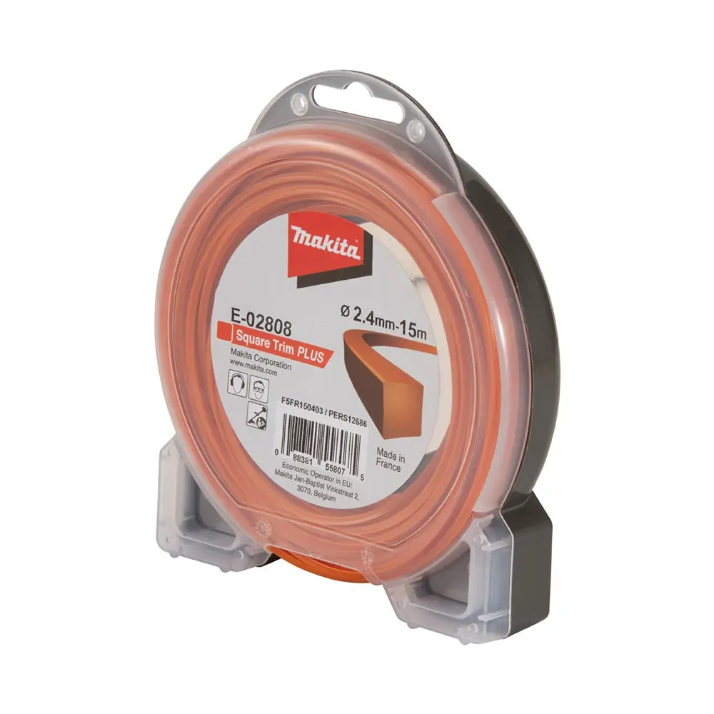 MAKITA 2.4mm X 15m Square Trim Plus Line Orange E-02808