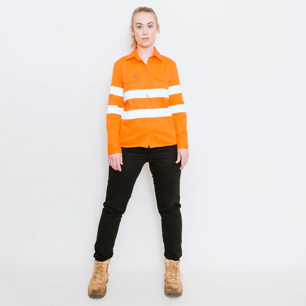 GREEN HIP Hi-Vis Light Weight Shirt Reflective Orange SLS-HIVISREF-O 06