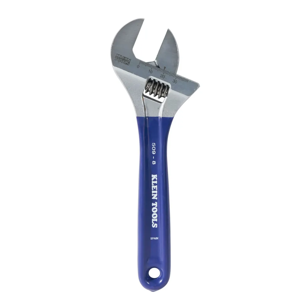 KLEIN 8inch Adjustable Wrench Extra-Wide Jaw A-D509-8
