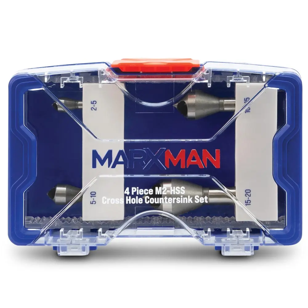 MARXMAN HSS Metal Cross Hole Countersink Bit Set - 4 Piece MCS4PC