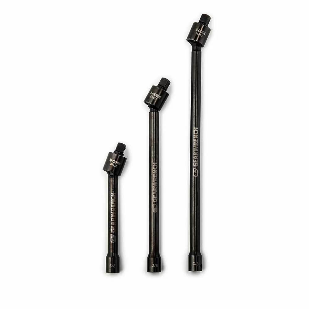 GEARWRENCH 3/8inch Drive X-Core Pinless Impact Extension Set - 3 Piece 84453