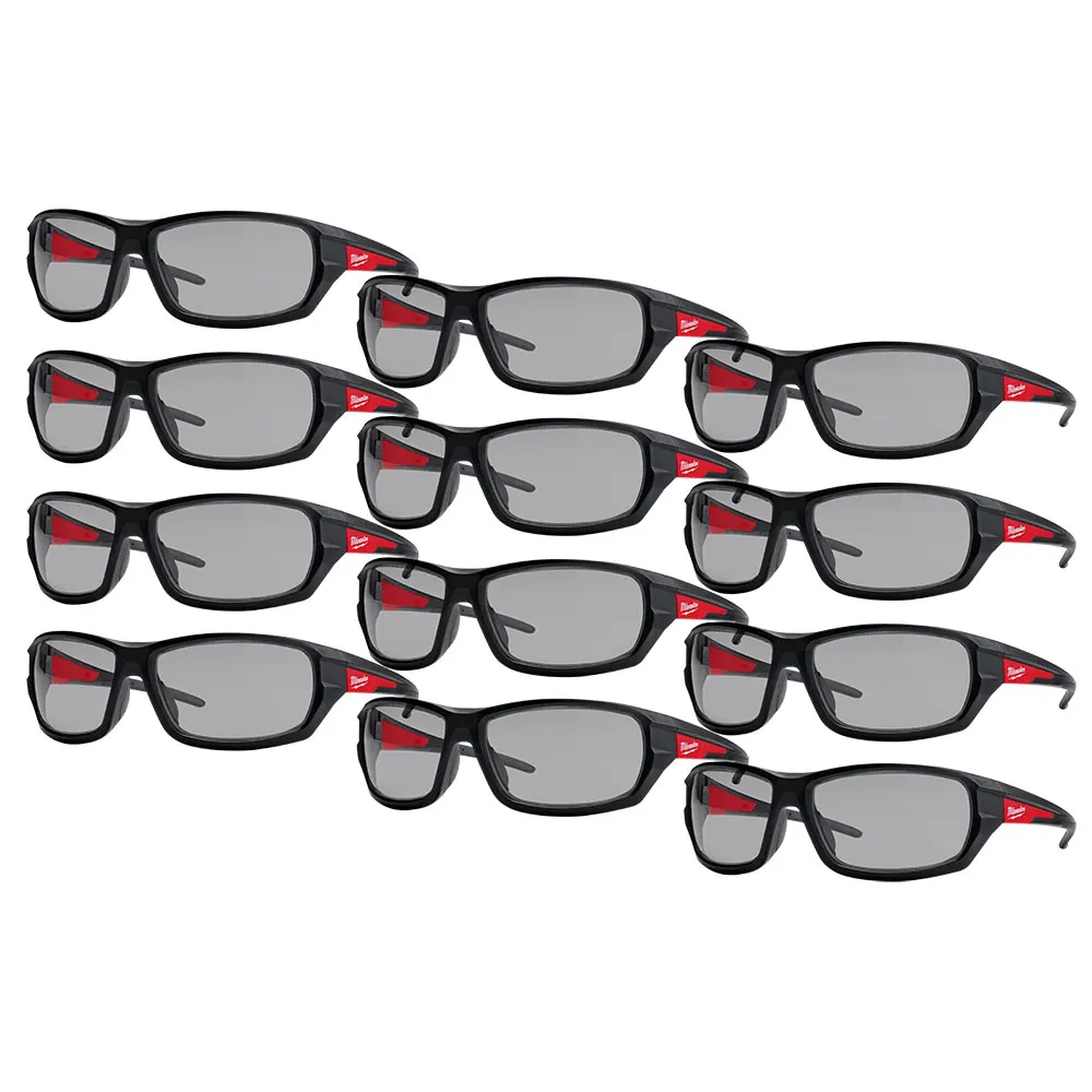 MILWAUKEE Performance Grey Safety Glasses - 12 Pack 48732125A