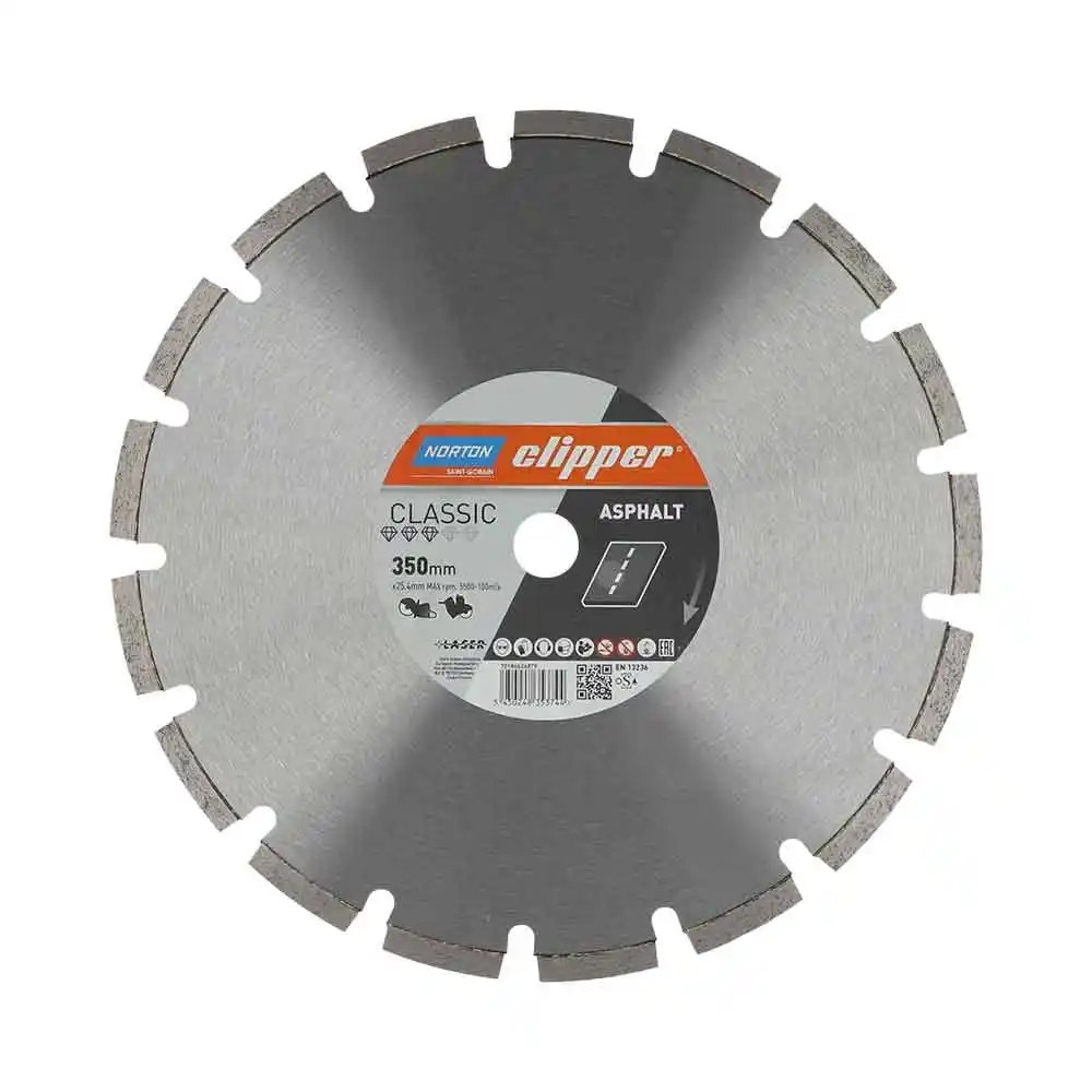 NORTON CLIPPER 350mm Classic Asphalt Segmented Diamond Blade 70184626879