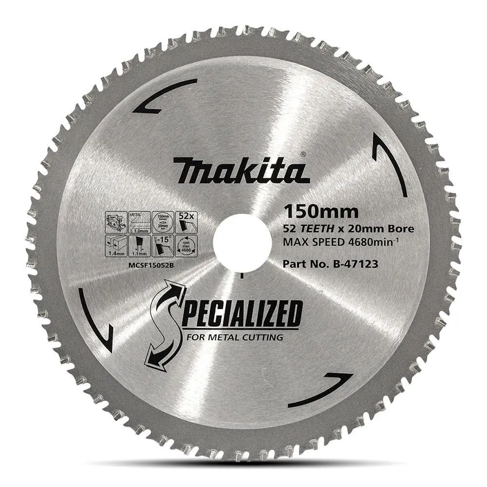 MAKITA 150mm 52T TCT Circular Saw Blade for Metal Cutting - SPECIALIZED