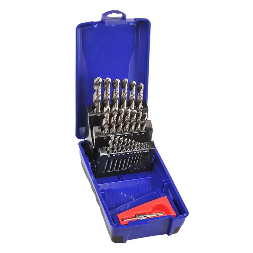 BORDO 1-13mm HSS Delta Point Drill Bit Set w/ 4-12mm Step Drill - 25 Piece 2015-M3-B1