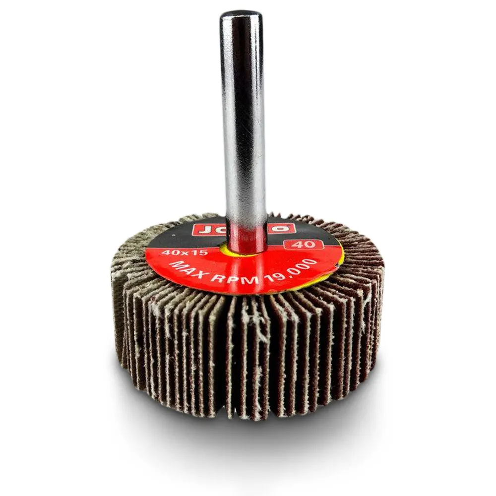 JOSCO 40 x 15mm 40-Grit Mounted Flap Wheel