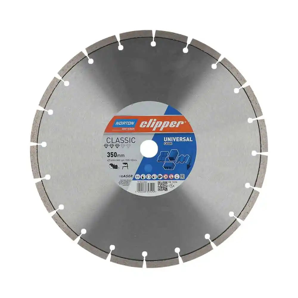 NORTON 350 x 25.4 Classic Universal Segmented Diamond Blade for General Purpose Cutting 70184626842