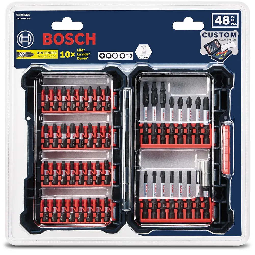 BOSCH 48 Piece Impact Screwdriver Bit Set - IMPACT TOUGH 2610045674