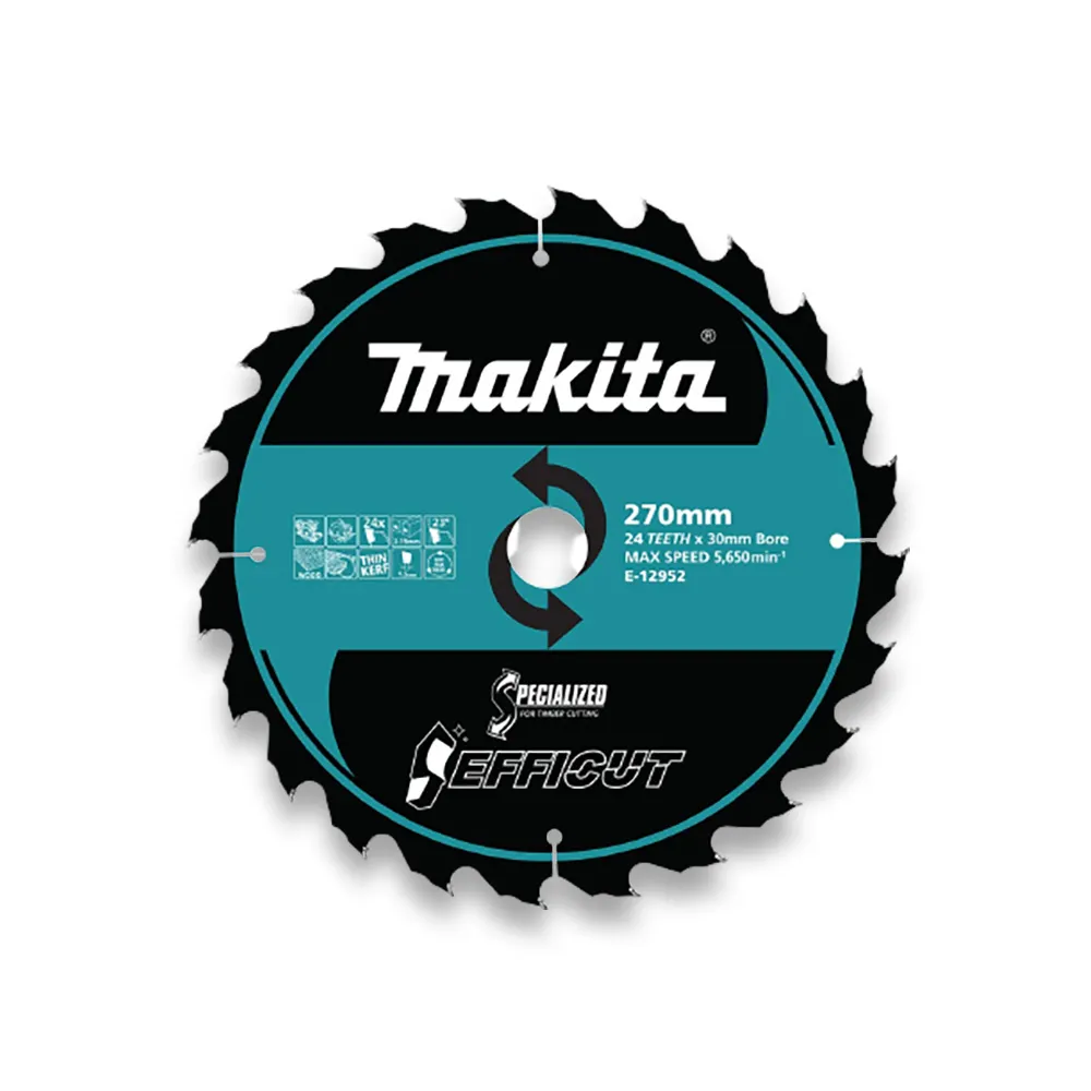 MAKITA 270mm 24T TCT Circular Saw Blade for Wood Cutting E-12952