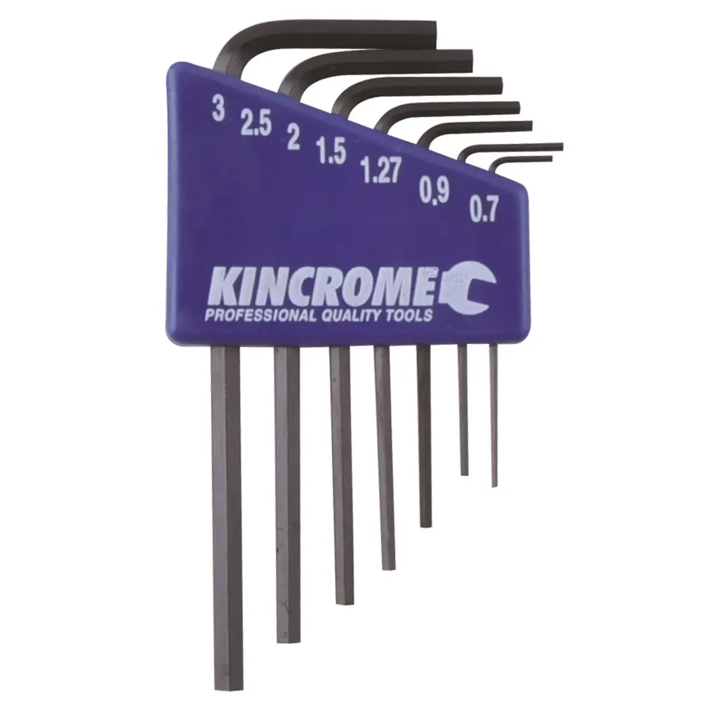 KINCROME Mini Hex Key Set Metric - 7 Piece K5085