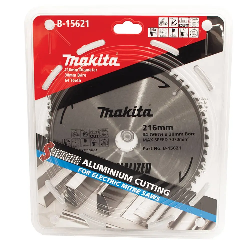 MAKITA 216mm 64T TCT Circular Saw Blade for Aluminium Cutting - Mitre Saws - SPECIALIZED B-15621