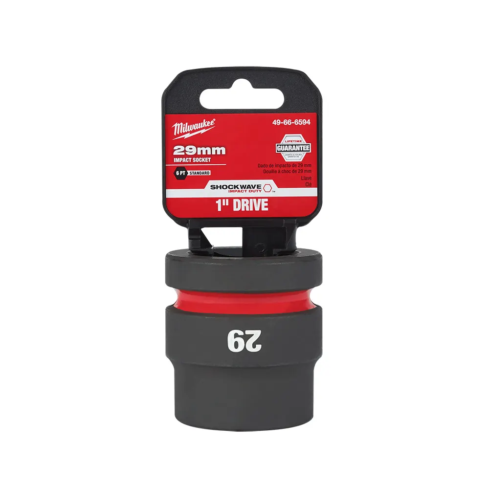 MILWAUKEE SHOCKWAVE 1inch Drive 29mm Standard 6 Point Impact Socket 49666594