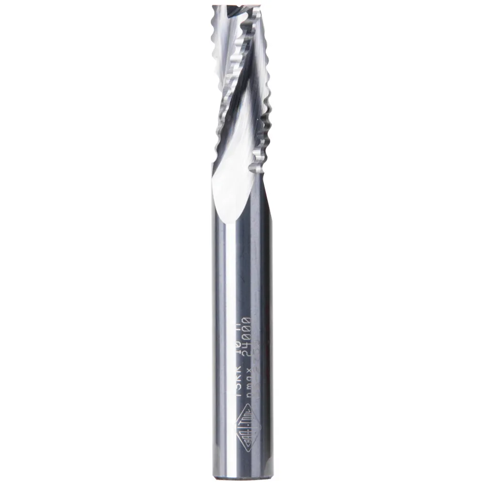 CARBITOOL 3/8inch TC Straight Down-Cut Roughing Spiral Router Bit for Wood - 3/8inch Shank TSLR 12 3/8