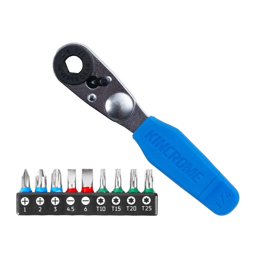 KINCROME Mini Ratchet Bit Set - 10 Piece K5014