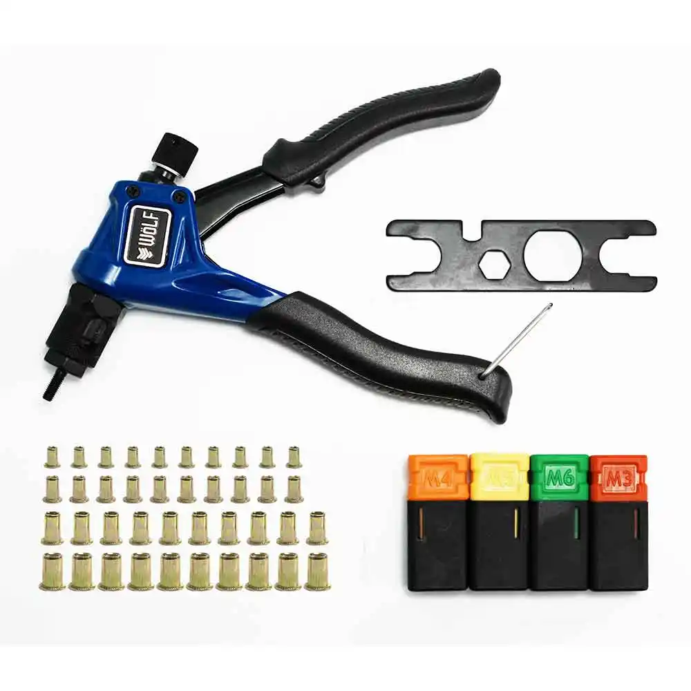WOLF M3-M6 Nut Riveter Kit - 46 Piece WRSSH046