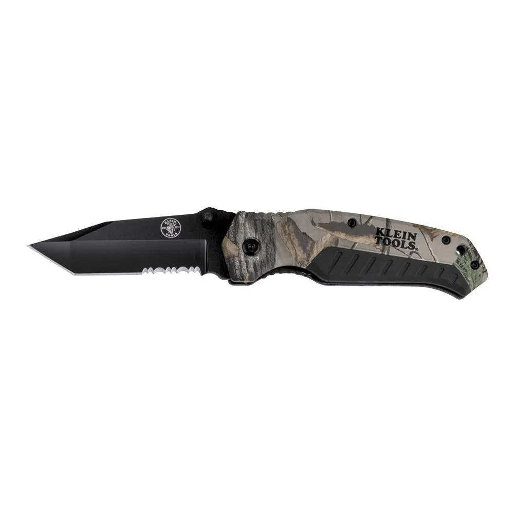 KLEIN 89mm Realtree Camo Folding Knife S/Steel Blade A44222
