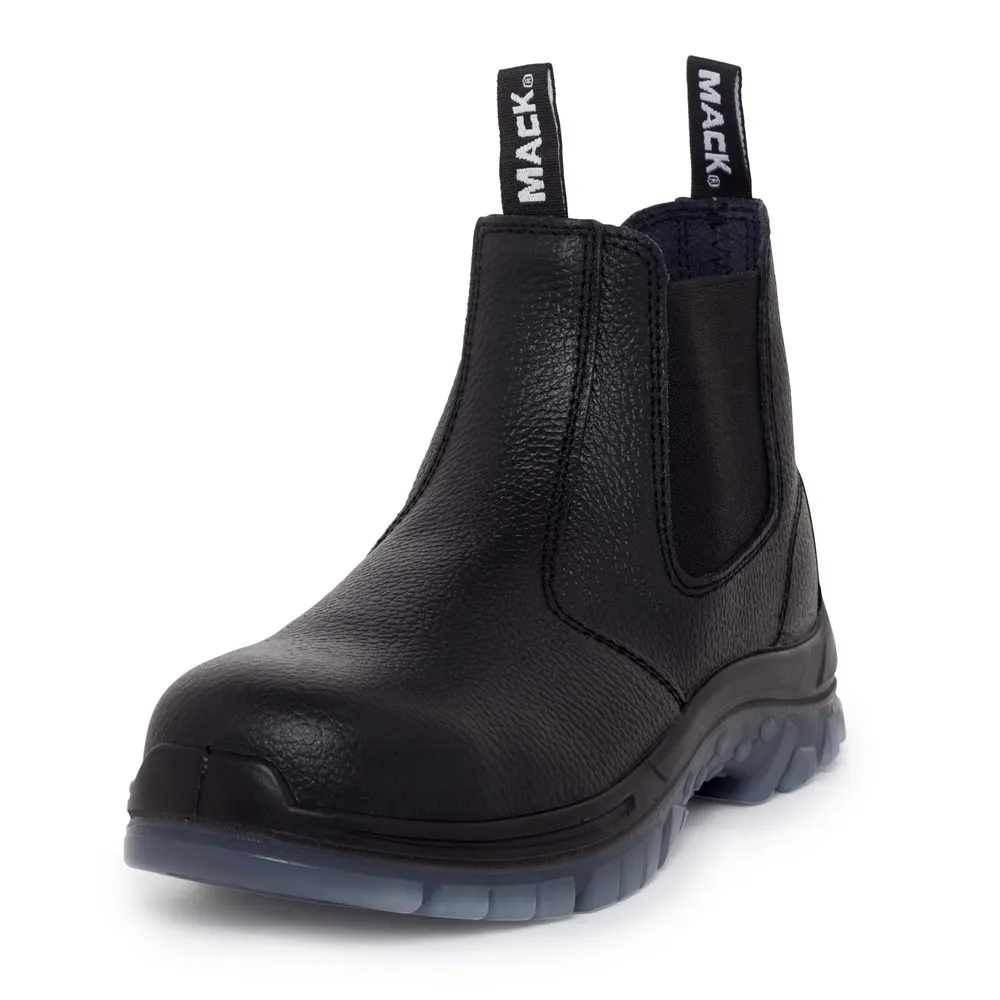 MACK Tradie Elastic Leather Black Steel Cap Boot - MK0TRADIEBBF050