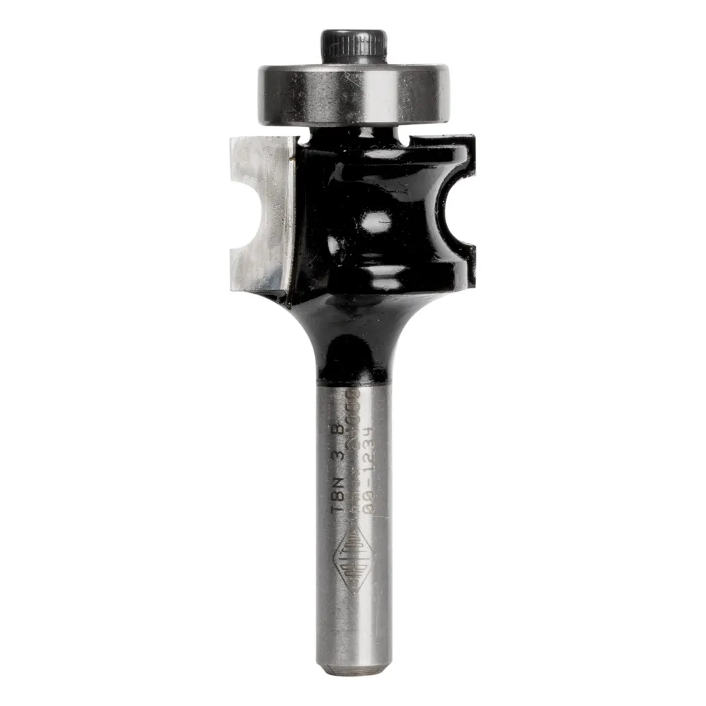 CARBITOOL Router Bit TCT Bullnose w.Bearing 5.5mm 1/4inch -Shank TBN 3 B