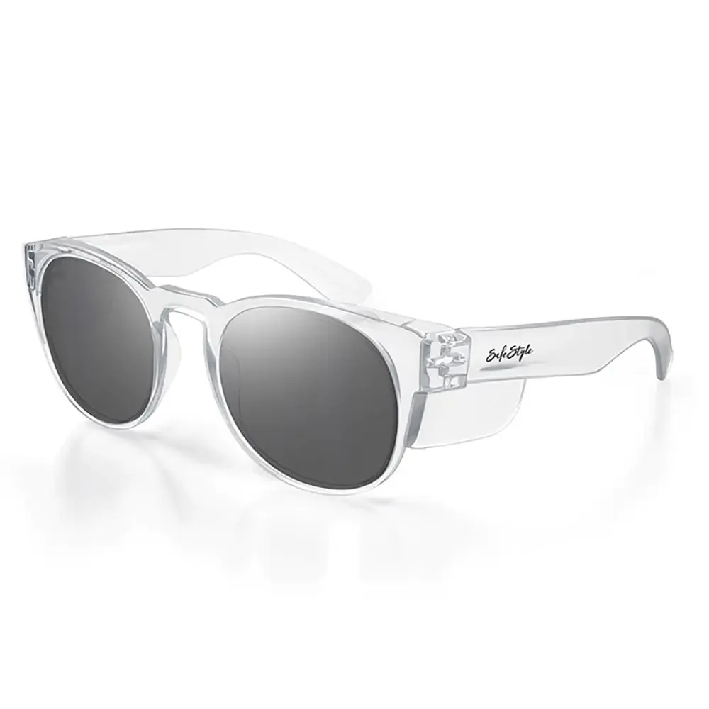 SAFESTYLE Cruisers Clear Frame Tinted UV400 Lens Safety Glasses CRCT100
