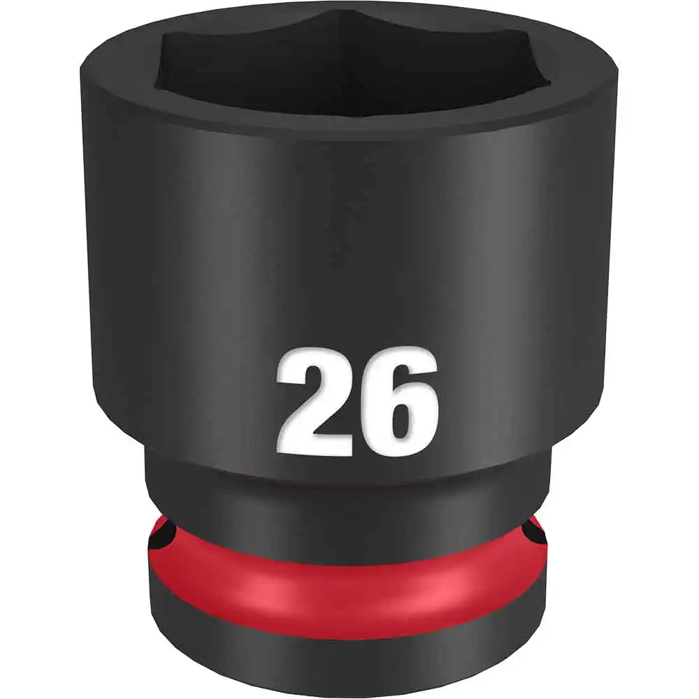 MILWAUKEE SHOCKWAVE 1/2" Drive 26mm Standard 6 Point Impact Socket 49666258
