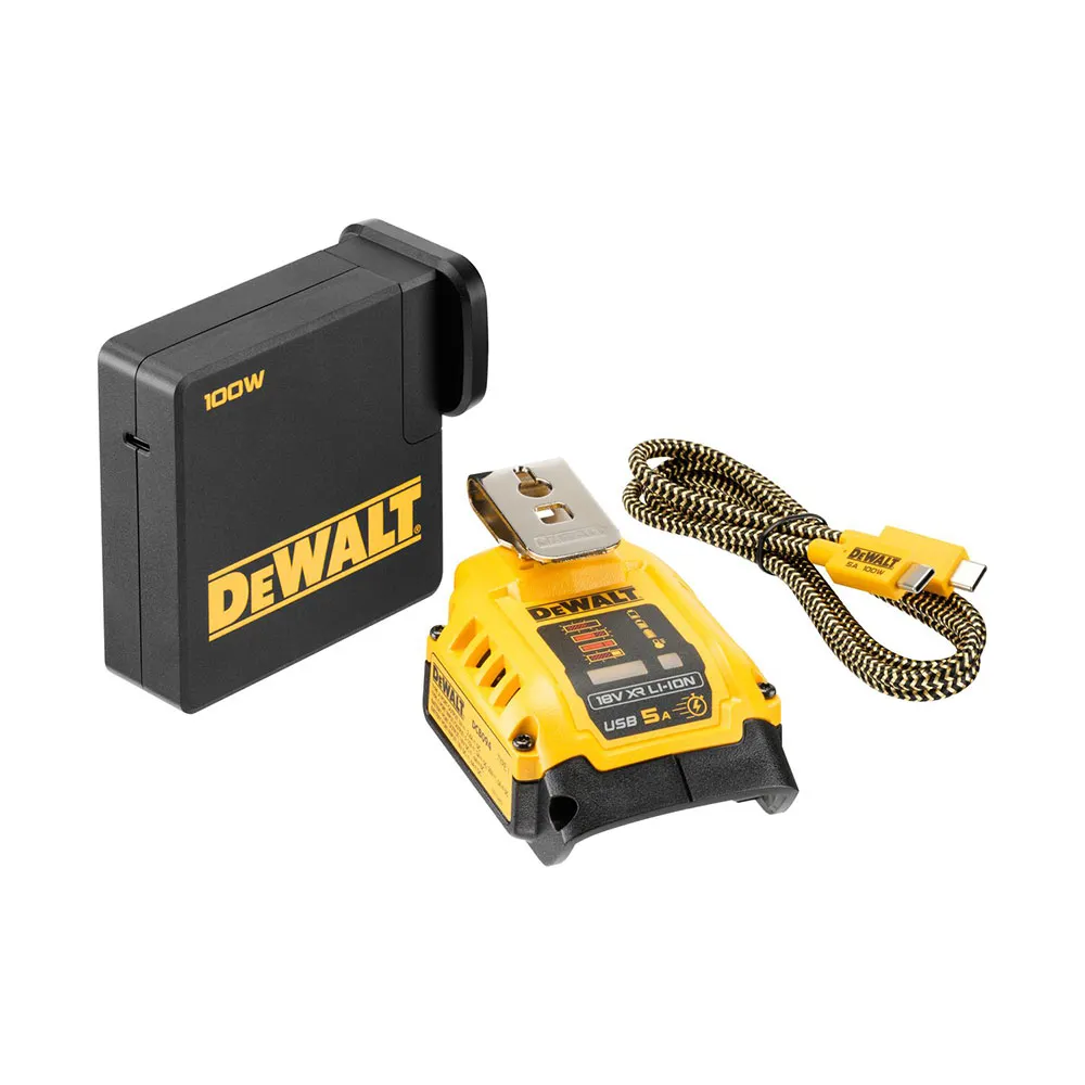 DEWALT 18V XR USB-C Charger Kit DCB094K-XE