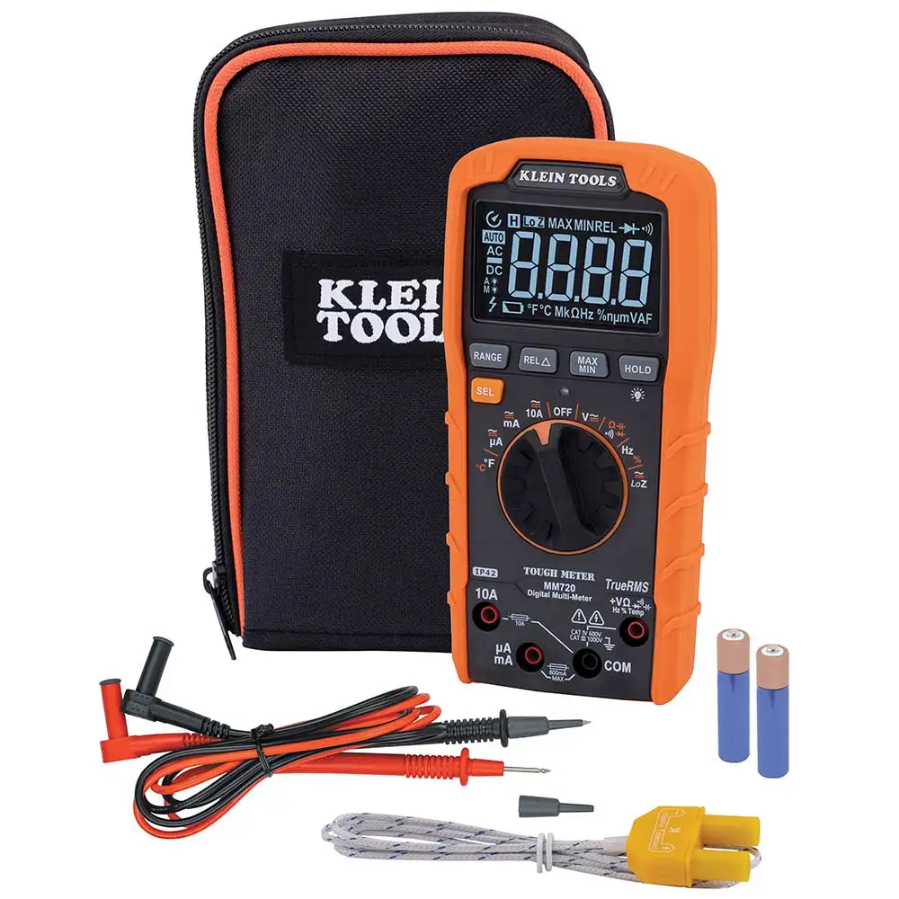 KLEIN 1000V 10A AC/DC Digital Multimeter LOZ TRMS Temp CATIV A-MM720