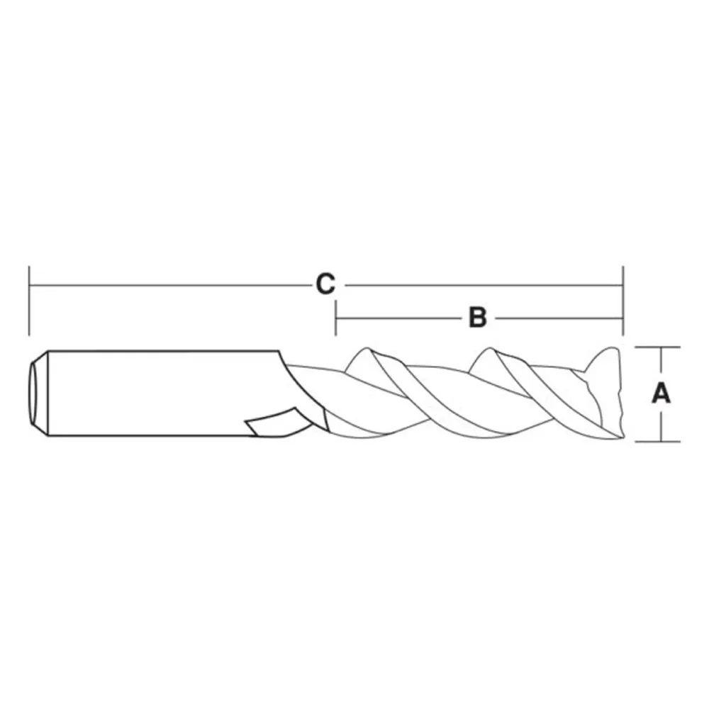 CARBITOOL 1/4inch TC Straight Router Bit for Foam - 1/4inch Shank