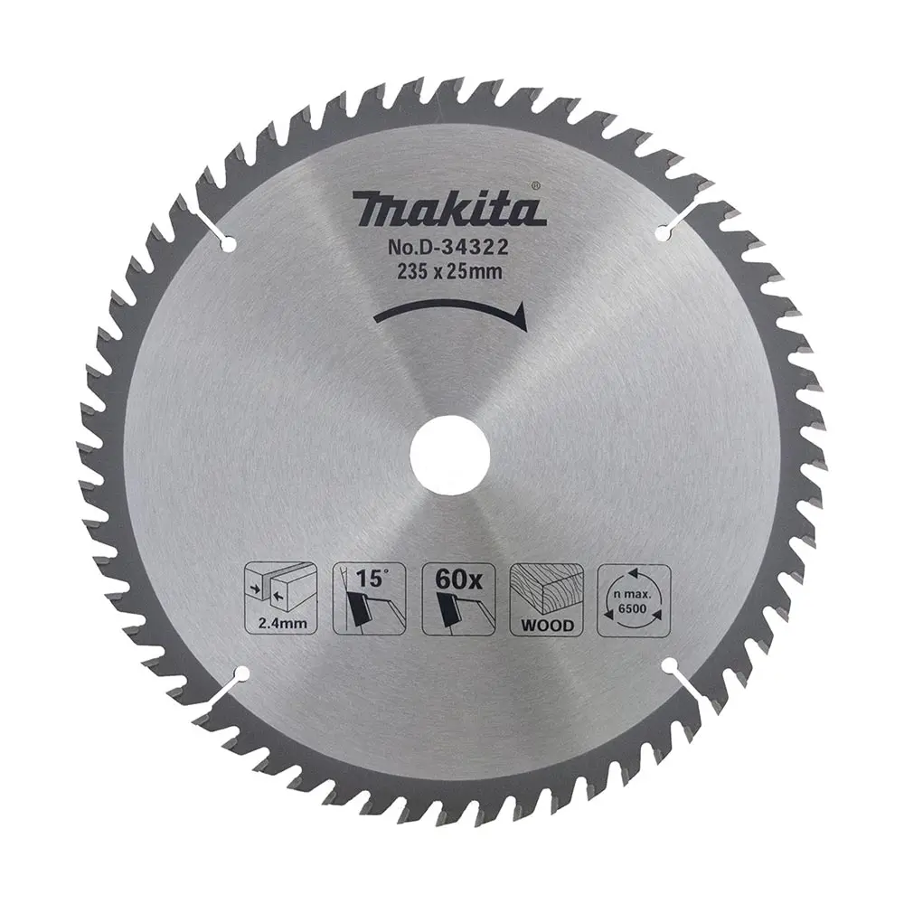 MAKITA 235mm x 25mm x 60T Standard TCT Saw Blade D-34322