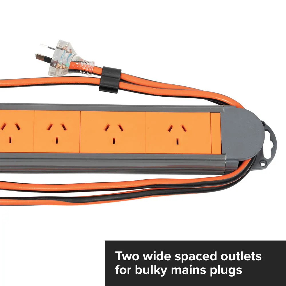 DETROIT 6 Outlet Powerboard with Surge Protection DETPB006
