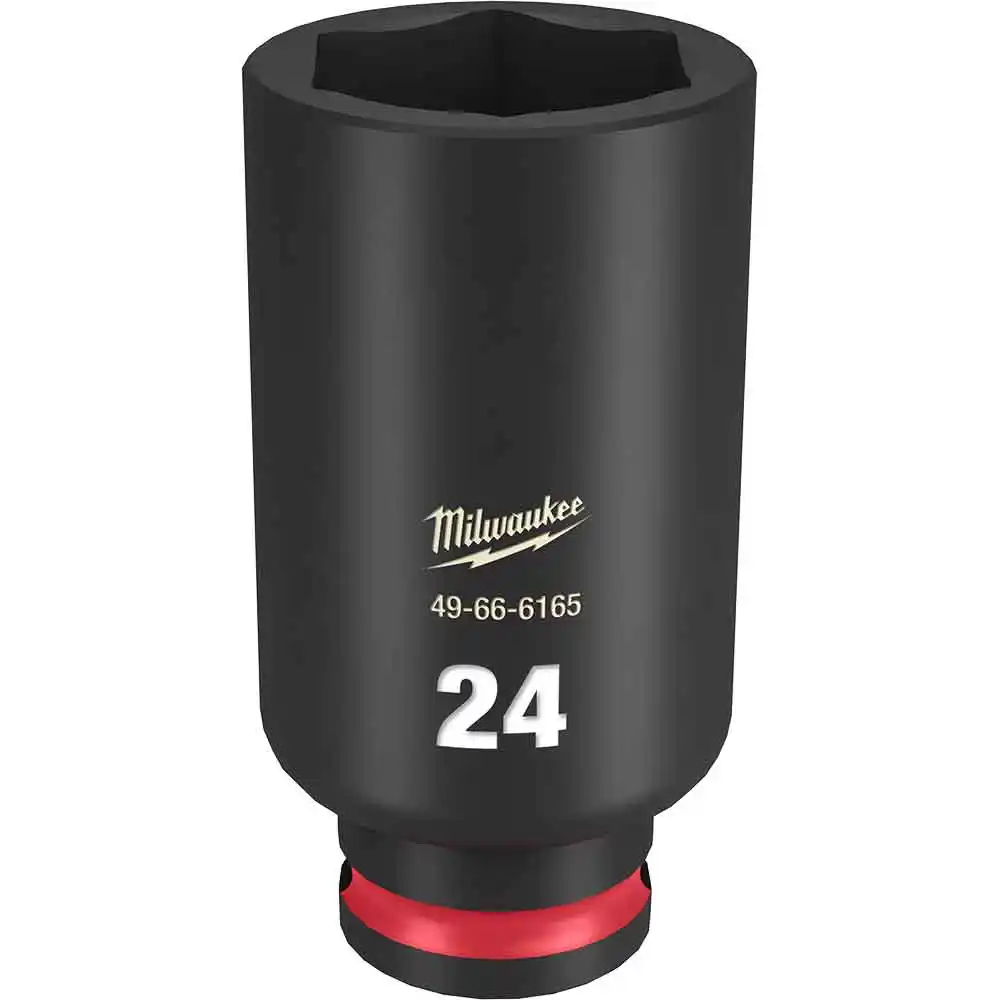 MILWAUKEE SHOCKWAVE 3/8" Drive 24mm Deep 6 Point Impact Socket 49666165