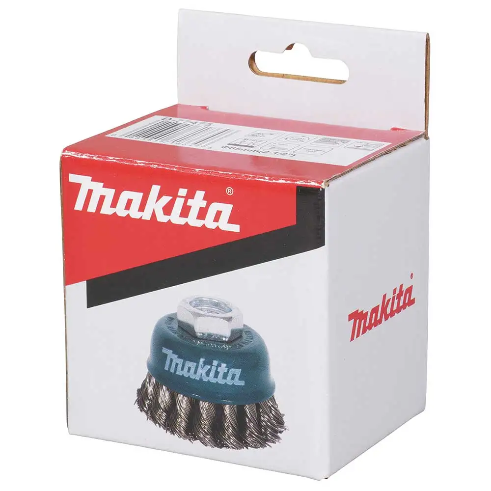 MAKITA 65mm x M14-2 Stainless Steel Cup Brush Knotted D-77475