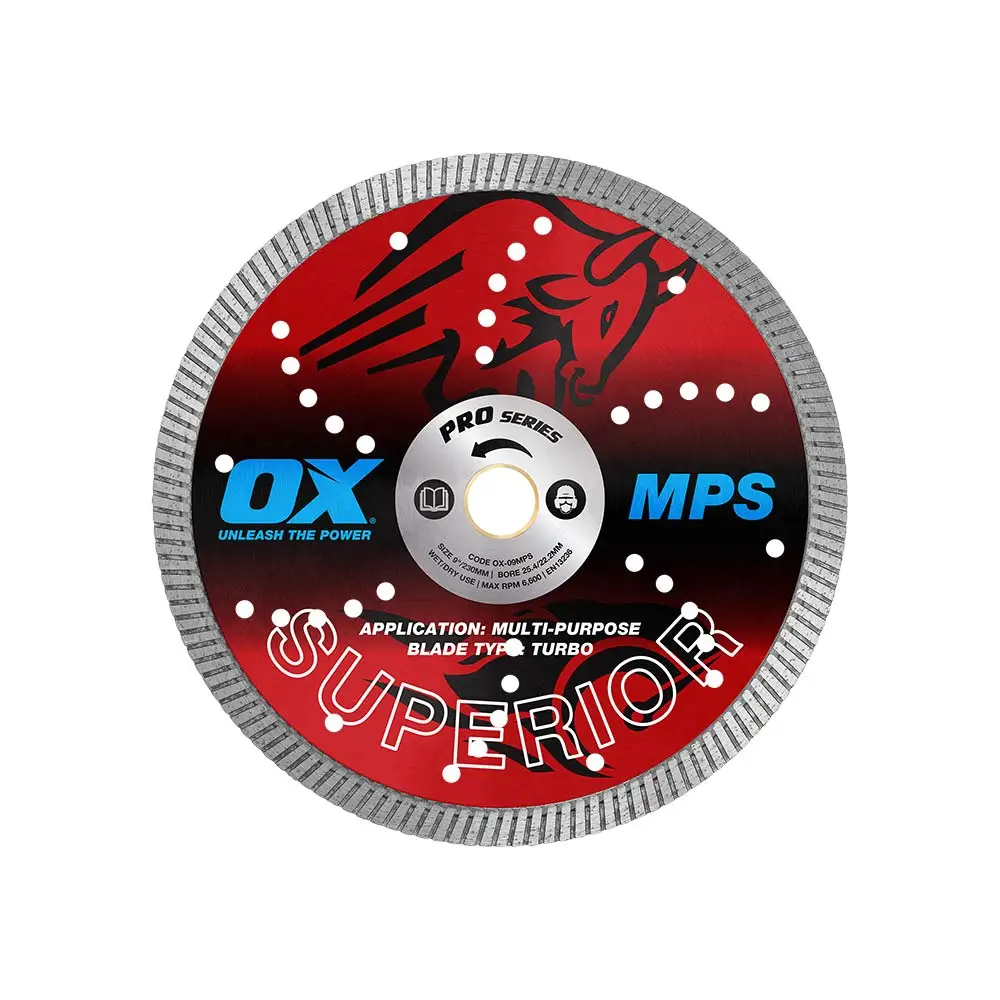 OX 230mm Turbo Diamond Blade for General Purpose Cutting OX-09MPS