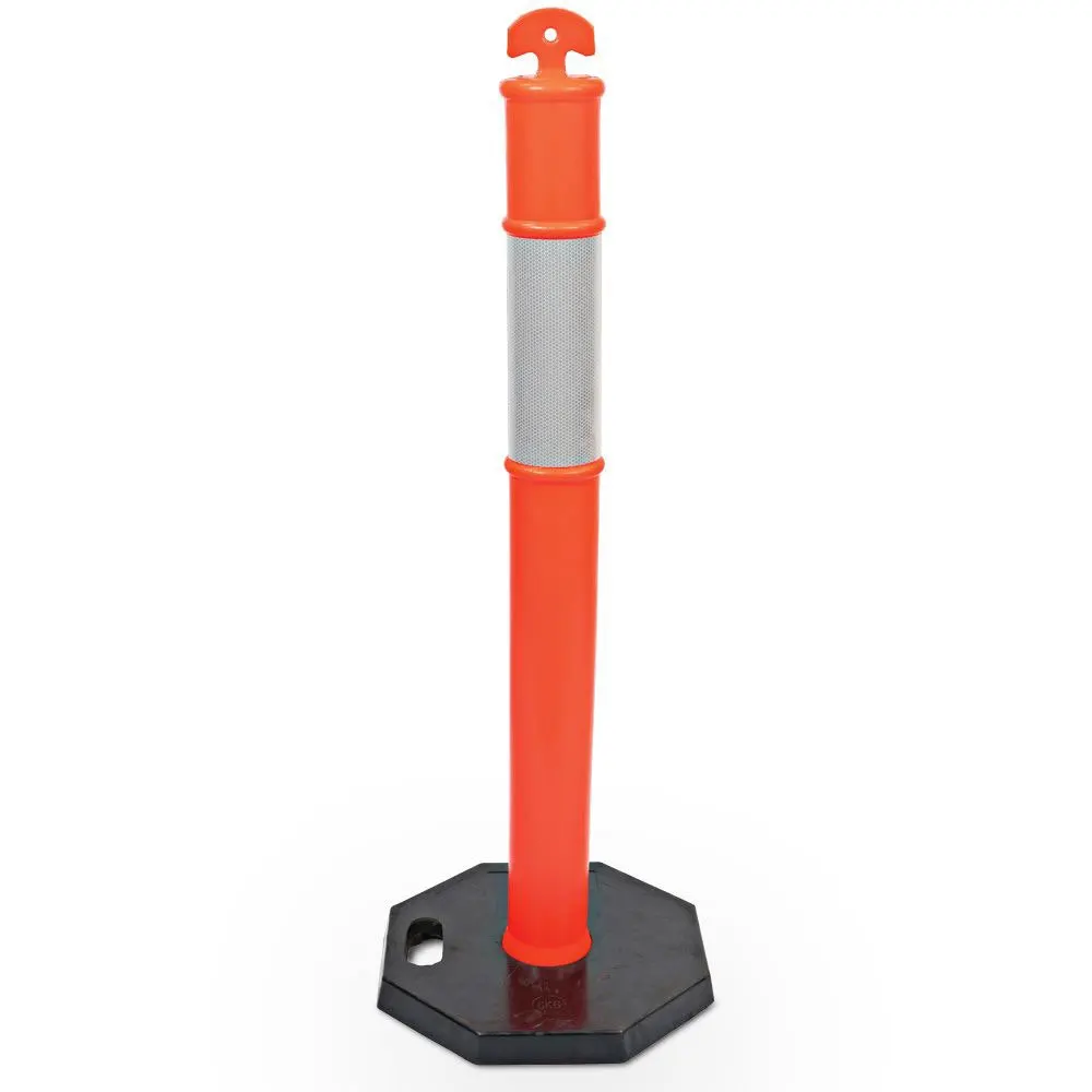GUARDALL 1100x100mm Bollard w/ 6kg Base Day & Night TTKIT720