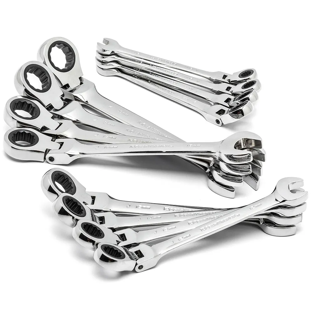 GEARWRENCH 8-19mm R/OE Met Ratcheting Flex Spanner Set 12pc 9901D
