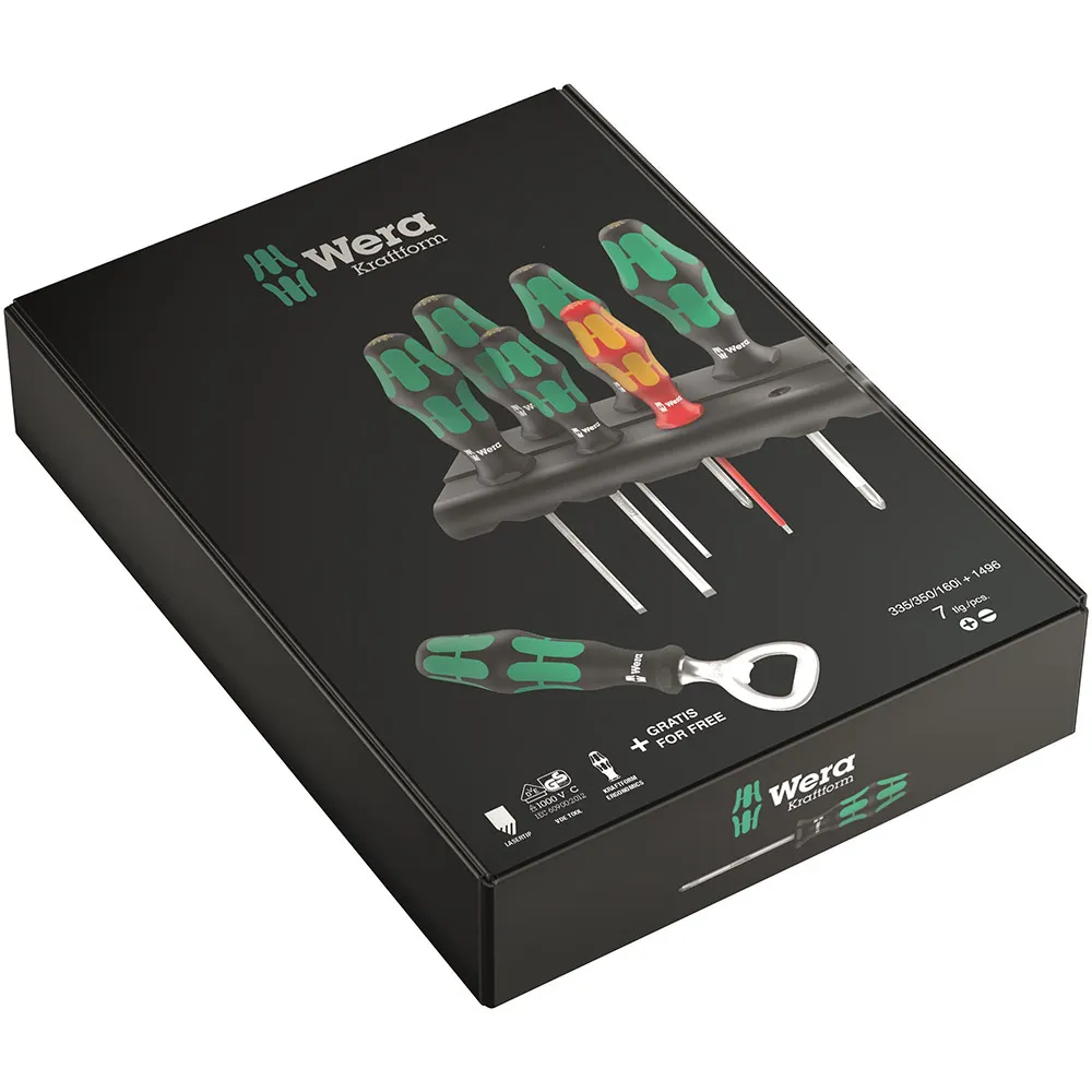 WERA Exclusive Screwdriver Set - 7 Piece w/ Bottle Opener WER203775