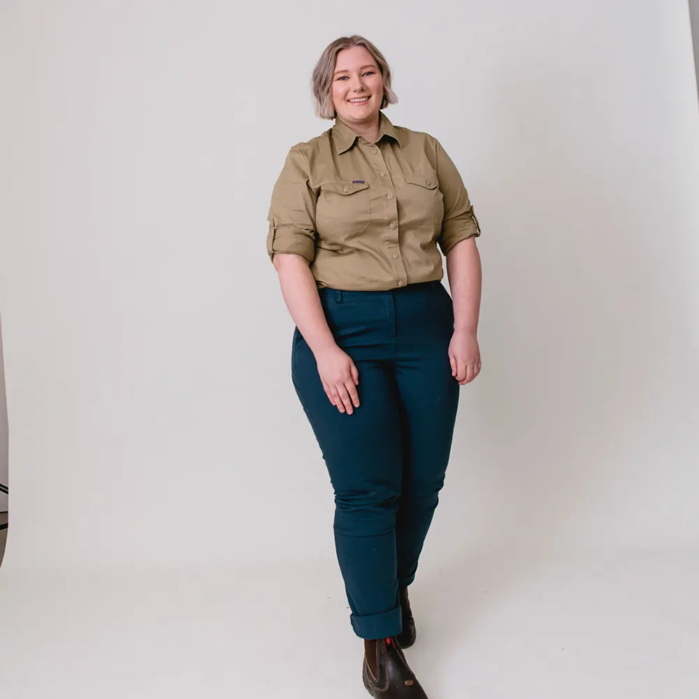 GREEN HIP Light Weight Shirt Ext. Long Sleeve Khaki SLS-EXT-K 06