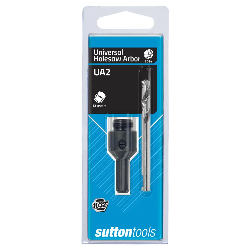 SUTTON Holesaw Arbor w. HSS Pilot Bit - Suits 32-54mm Holesaws