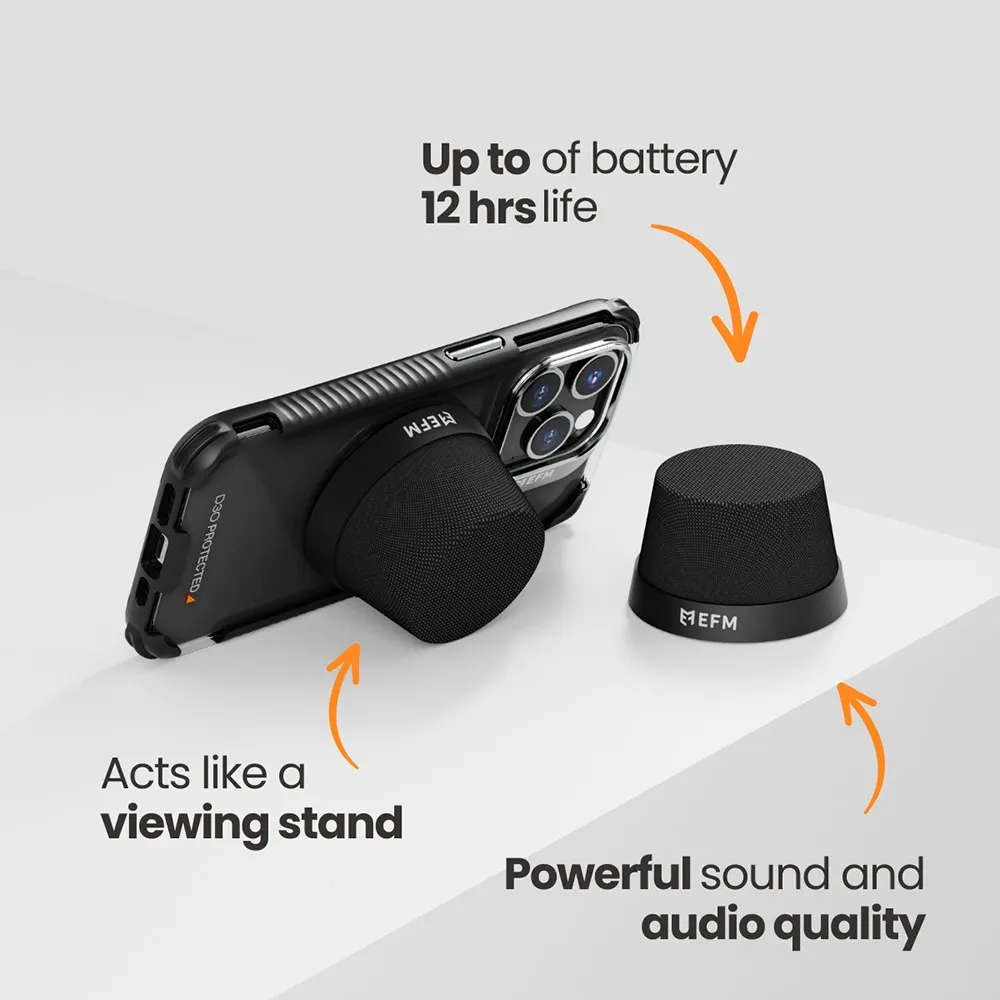 EFM Cloudbreak Mag Bluetooth Speaker Twin Pack With MagSafe Compatibility - Black EFA2CBM909BLA