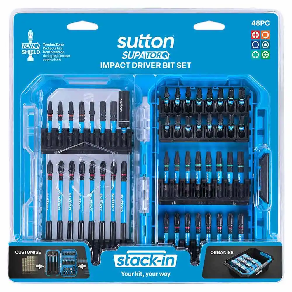 SUTTON SUPATORQ Screwdriver Bit Set S250 Stack-In - 48 Piece S250S48A