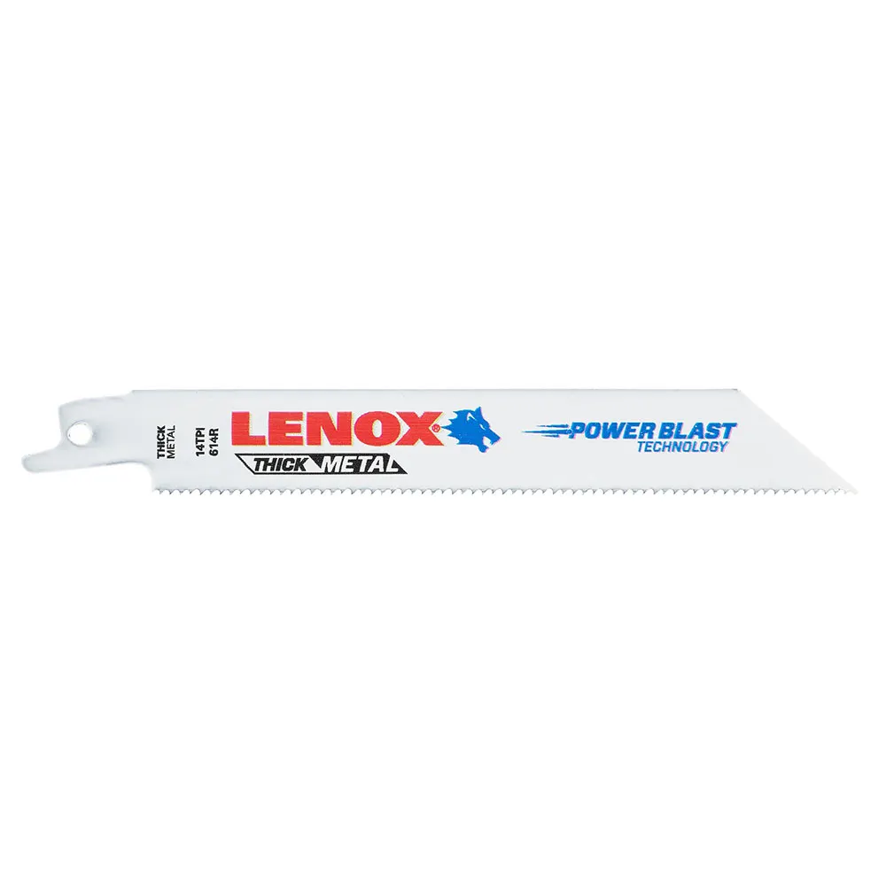 LENOX 6" 14TPI POWER BLAST Bi-Metal Reciprocating Saw Blade - 5 Piece 20564614R